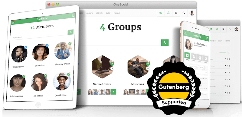 OneSocial Premium Template For BuddyPress