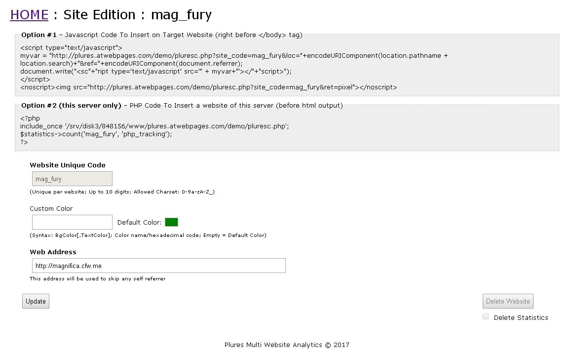 Plures v1.3 - PHP web analytics script