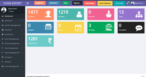 Psquares school management - school management system