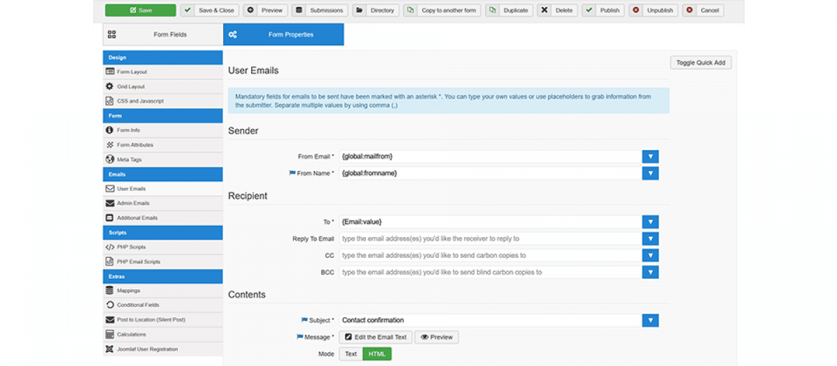 RSForm! PRO v2.3.20 - free form creation Joomla