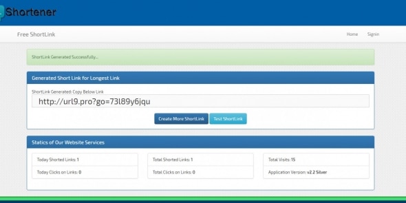 ShortLink v2.5 - premium link shortening script