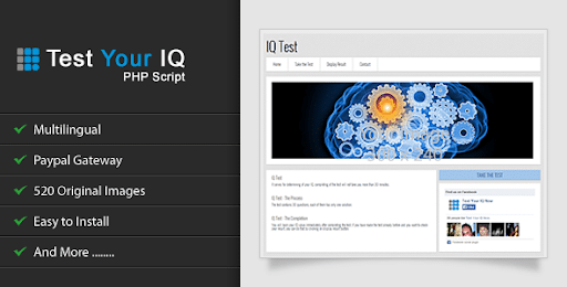 Test Your IQ v1.1 - script for determining the IQ of visitors