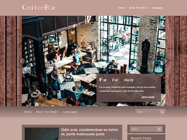 CoffeeBar WordPress Theme