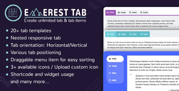 Everest Tab v1.1.8 - Responsive Tab Plugin For WordPress