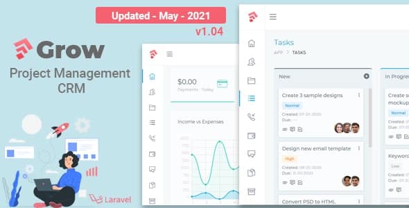 Grow CRM 1.04 – Laravel Project Management