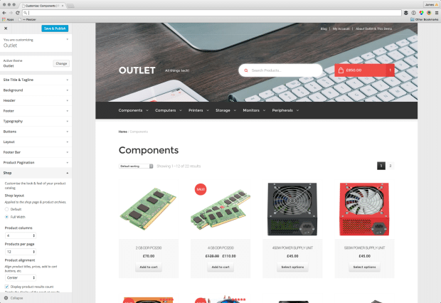 Outlet Storefront Theme
