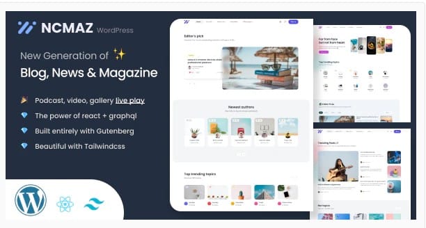 Ncmaz v2.1.0 - Blog Magazine WordPress Theme