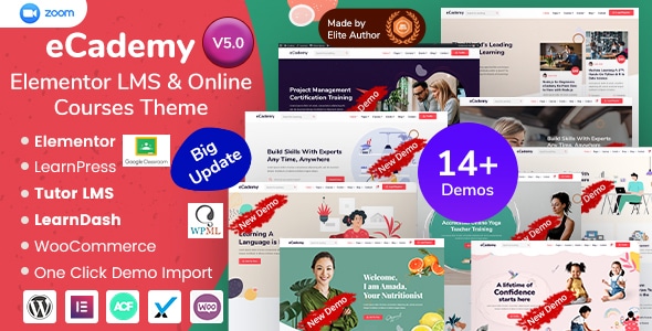 eCademy - Online Courses, Coaching & Education LMS WP Theme