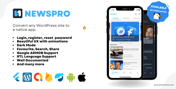 NewsPro - Flutter News App For WordPress