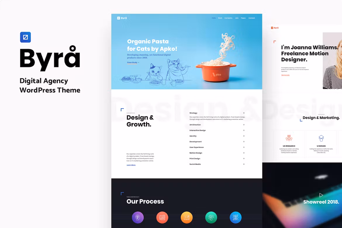 Simple Portfolio WordPress Theme - Byra