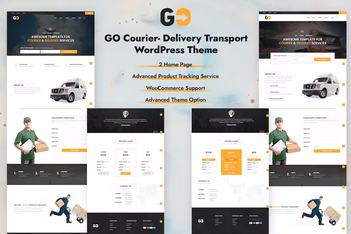 Delivery Transport WordPress Theme - GO Courier