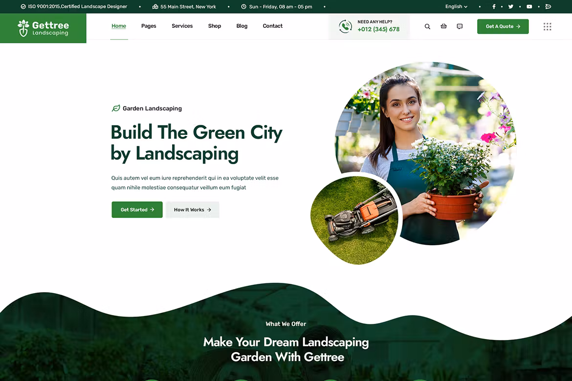 Garden & Landscaping WordPress Theme - Gettree