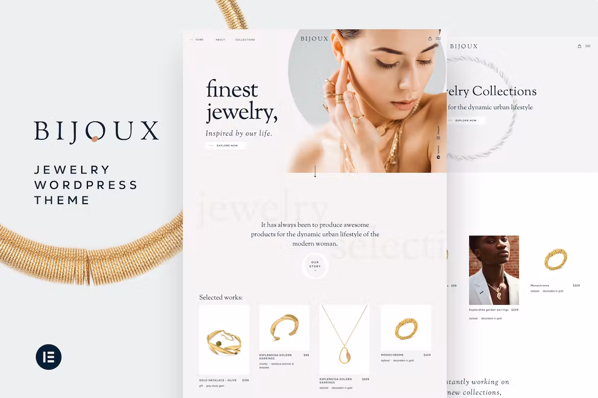 Jewelry Store WooCommerce Elementor Pro T - Bijoux