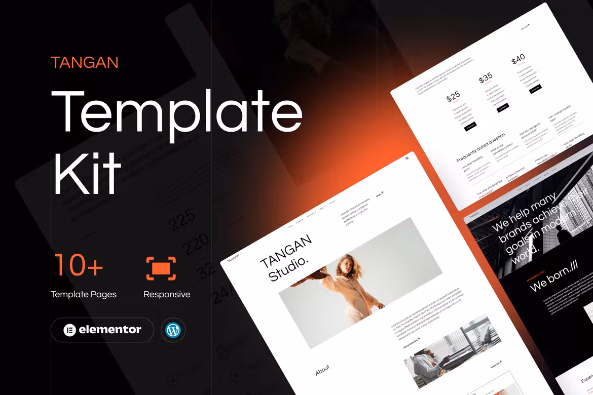 Tangan - Minimalist Portfolio Elementor Pro Template Kits