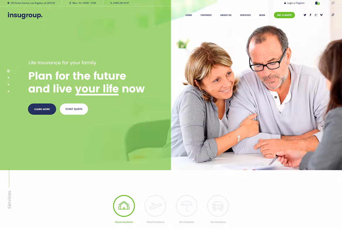 A Clean Insurance & Finance WP Theme