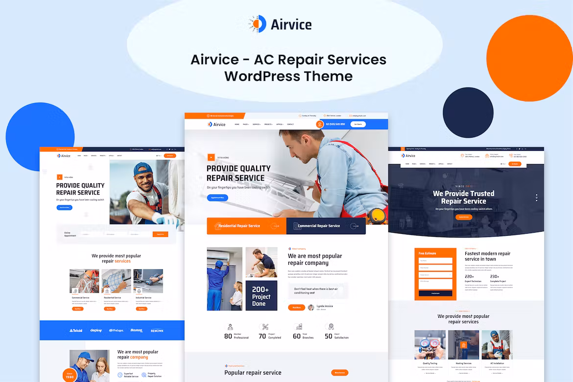 AC Repair Services WordPress Theme