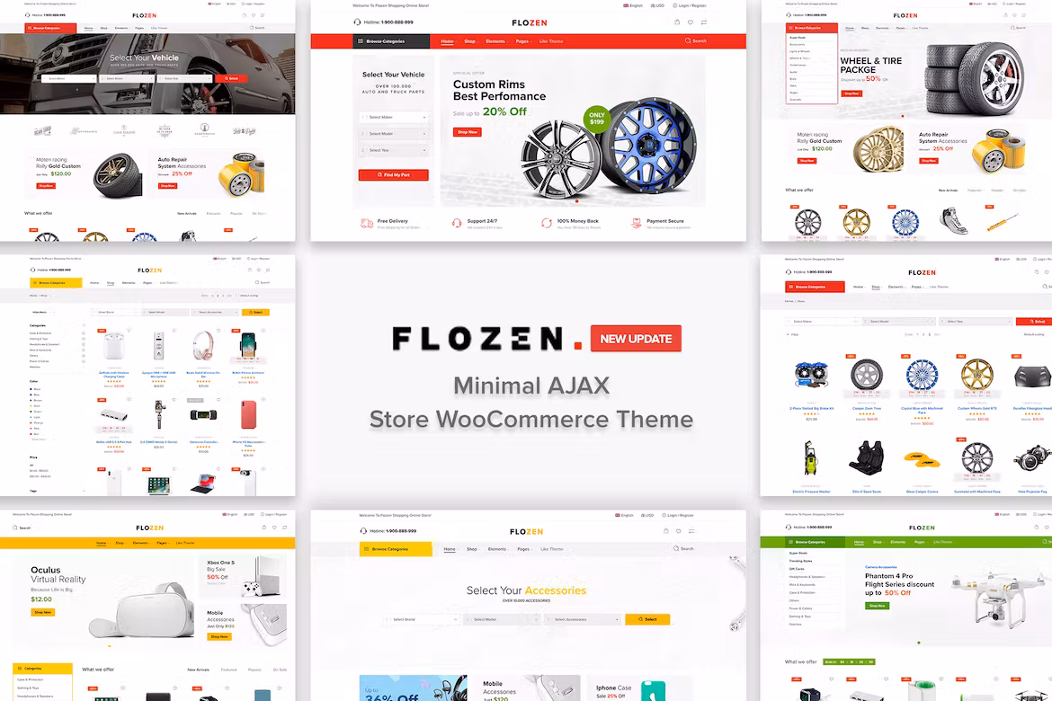 AJAX Car Accessories Theme for WordPress