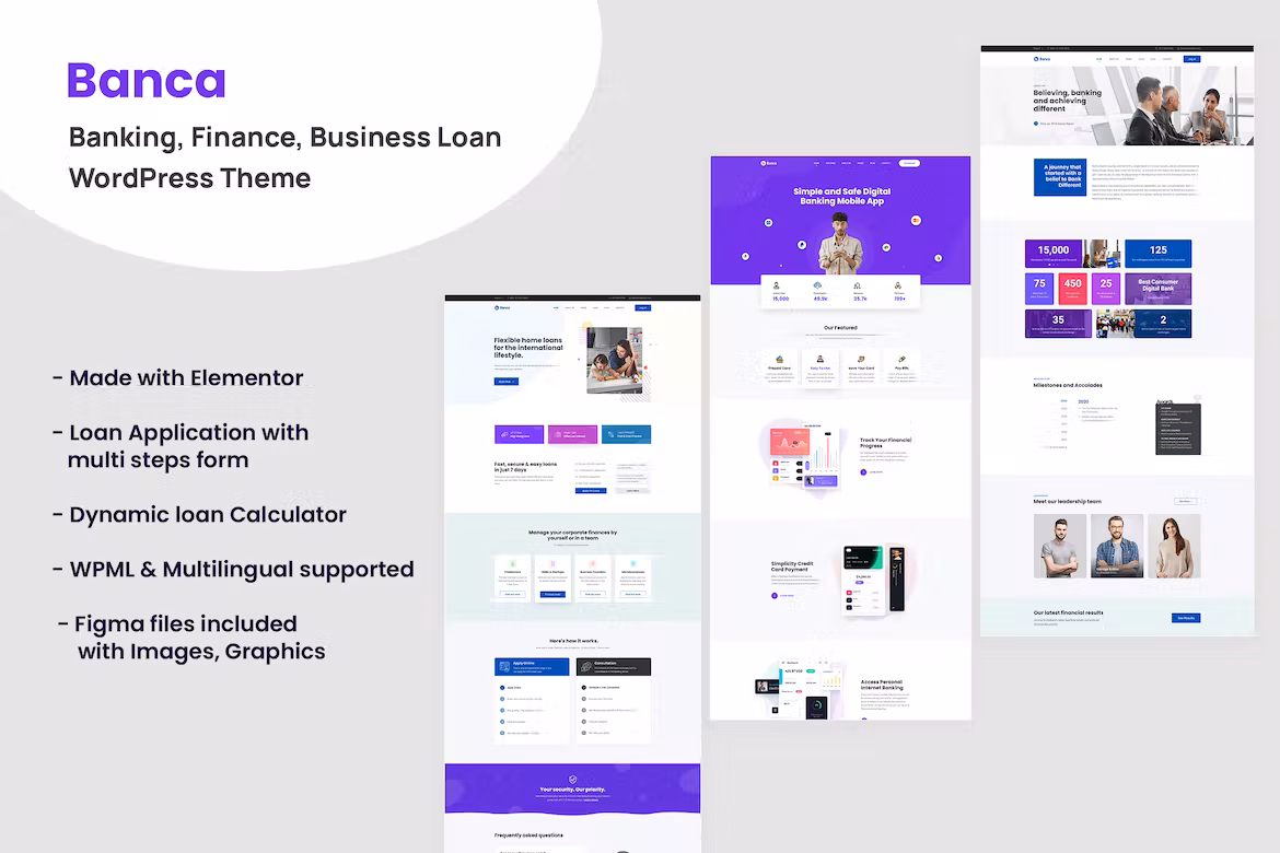 Banking, Business Loan WordPress Theme - Banca