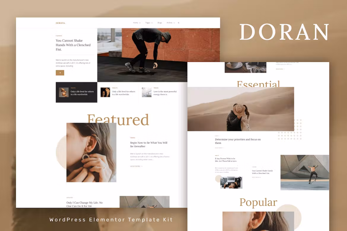 Blog & Magazine Elementor Template Kit - Doran