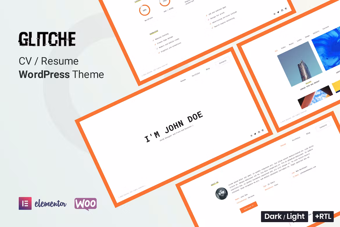 CVResume Personal Portfolio WordPress