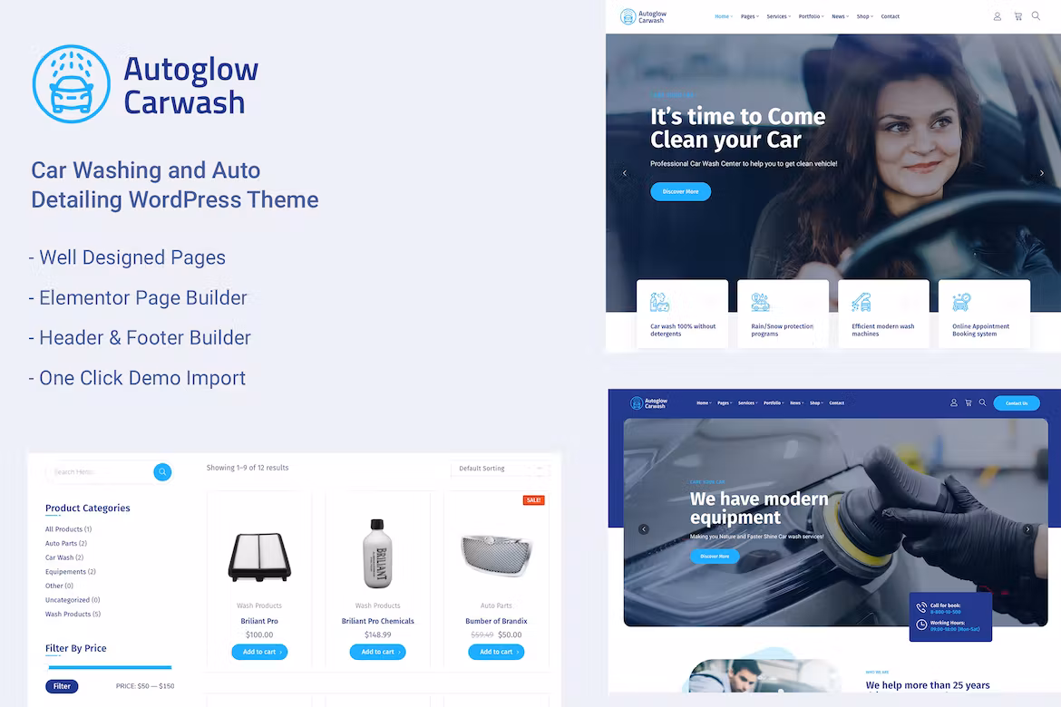 Car Wash Service WordPress Theme