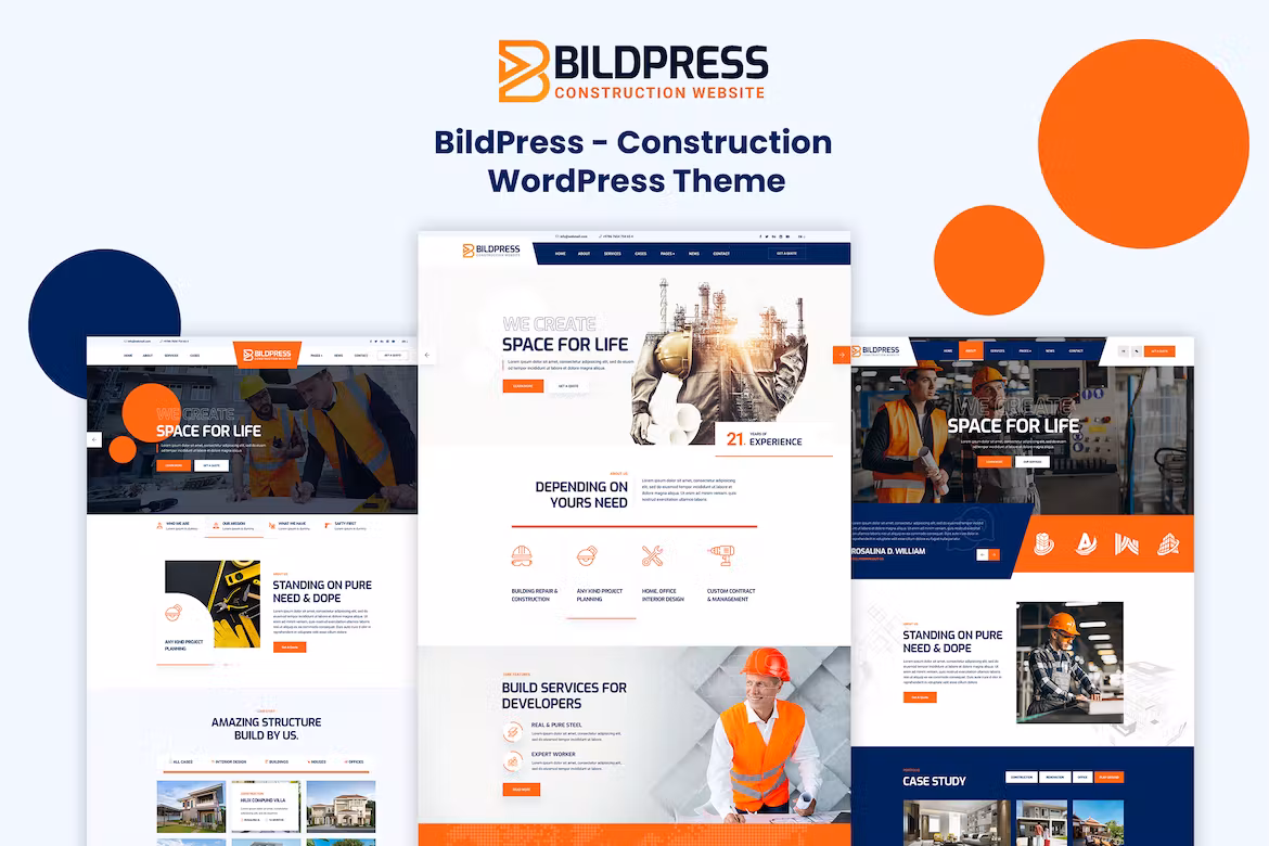 Construction WordPress Theme + RTL