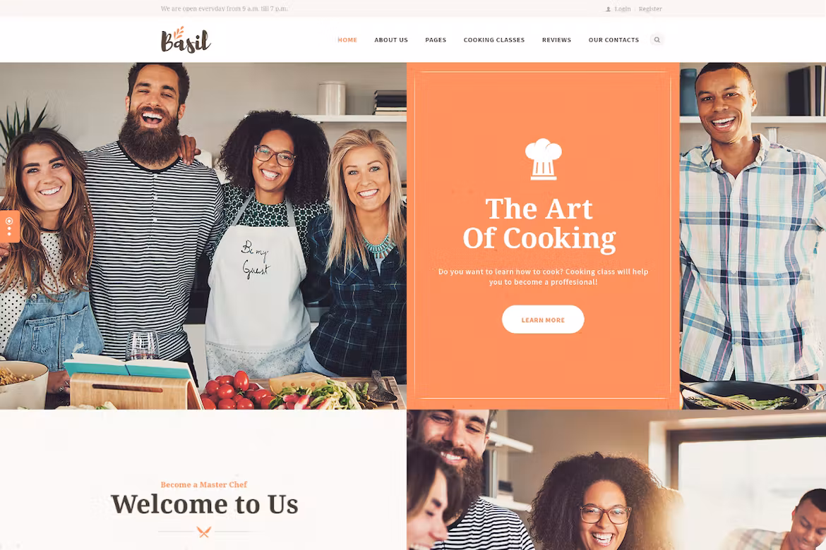 Cooking Classes and Workshops WP Theme
