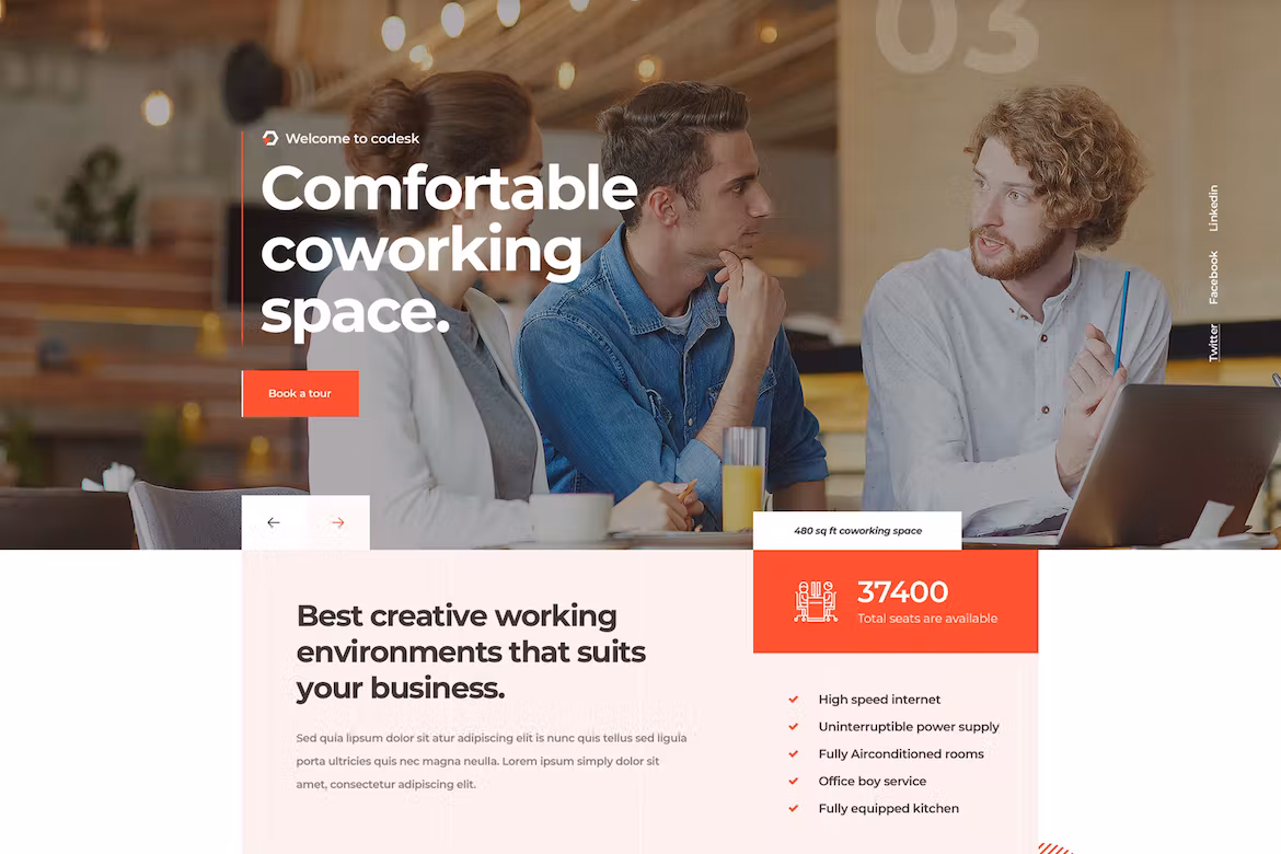 Creative Office Space WordPress Theme