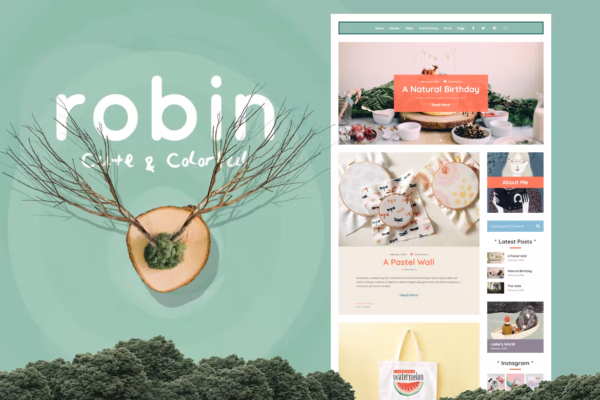 Cute & Colorful Blog Theme
