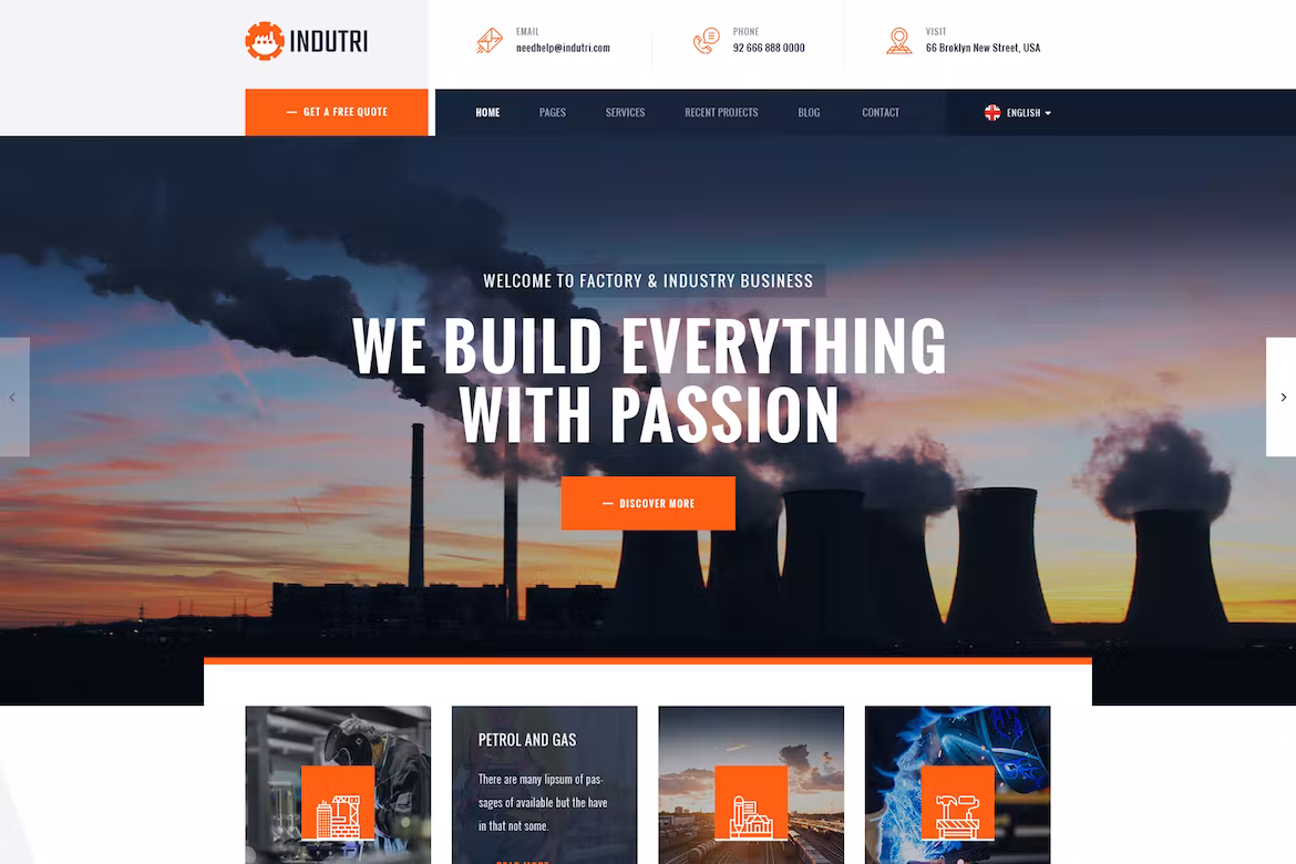 Factory & Industrial WordPress Theme