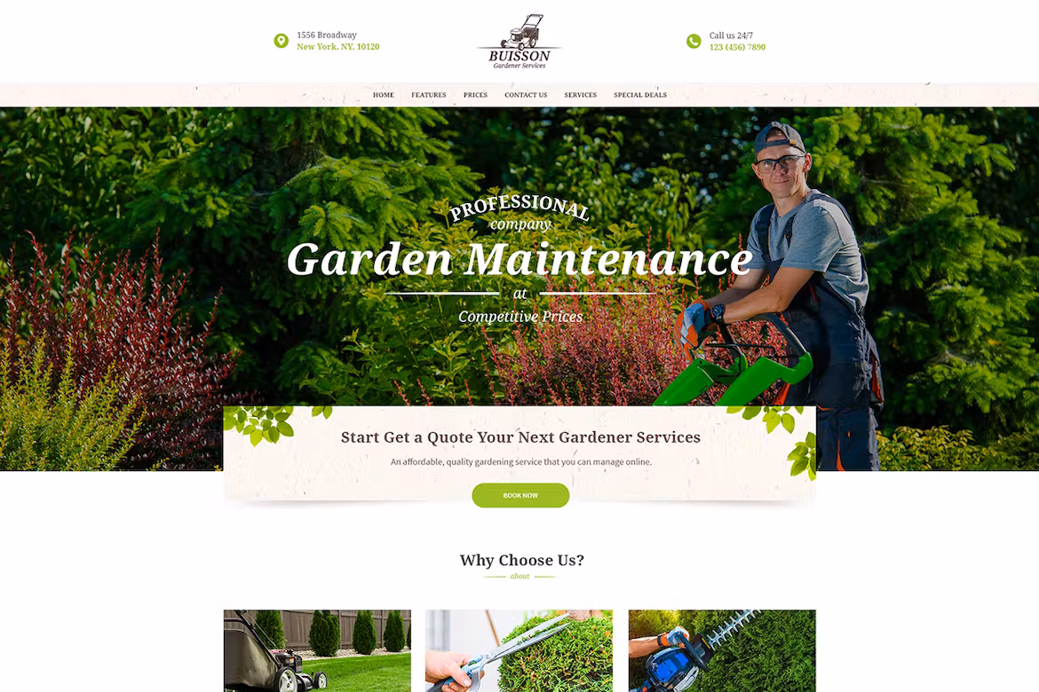 Gardening WordPress Theme