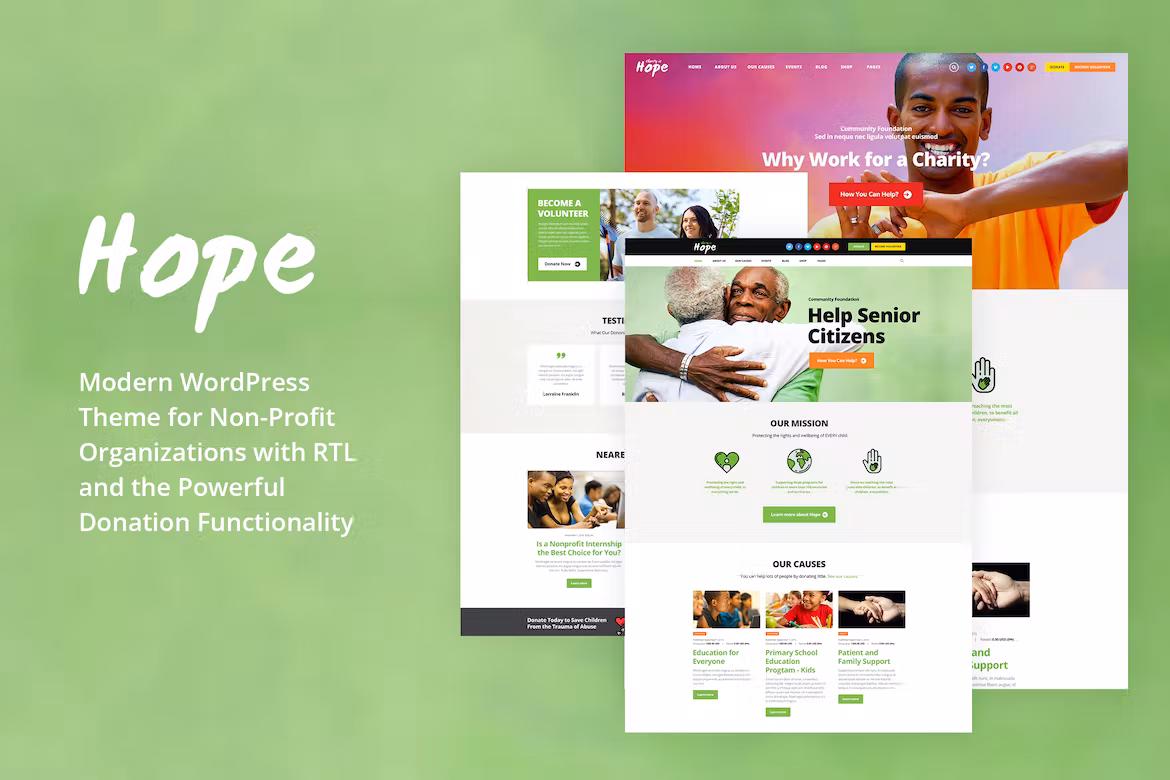 Hope - Non-Profit, Charity & Donations WP Theme