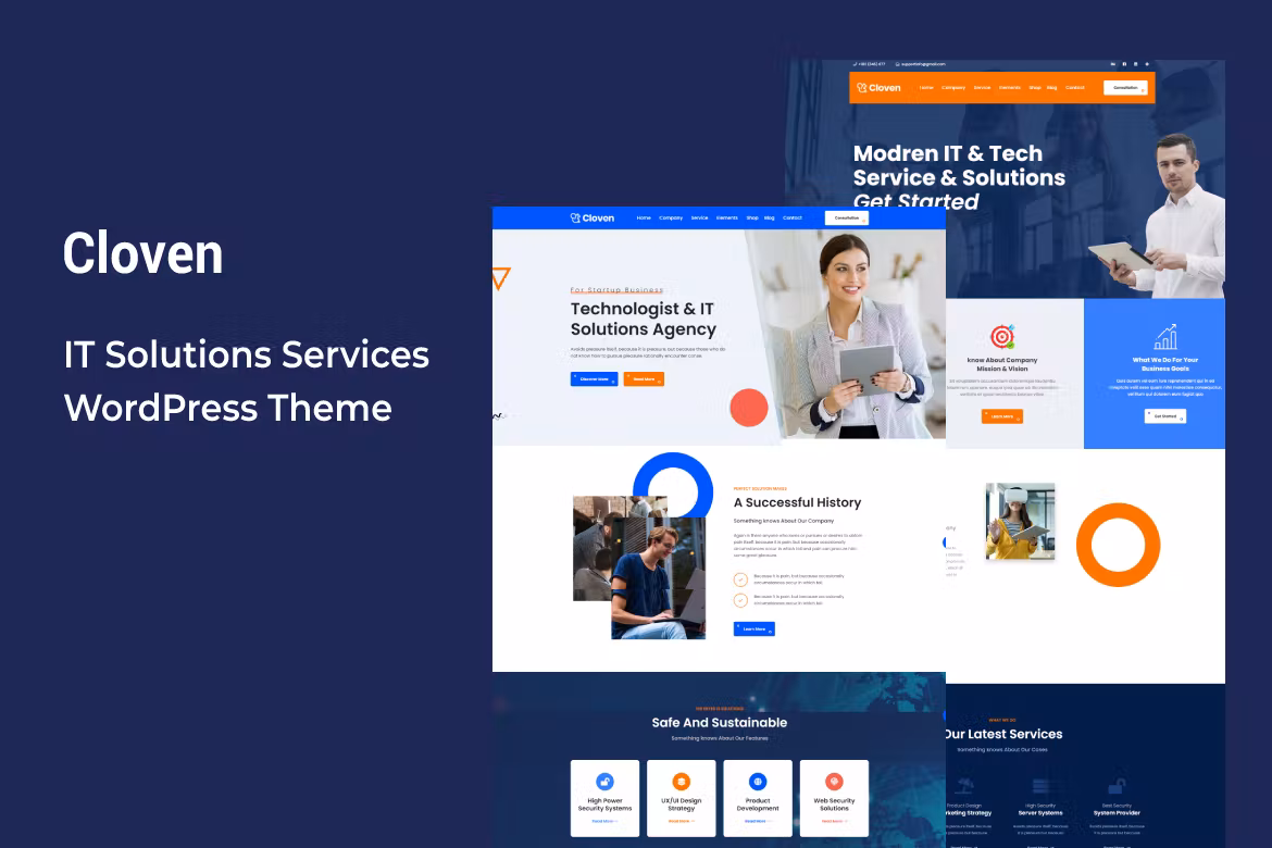IT Solutions Services WordPress Theme - Cloven