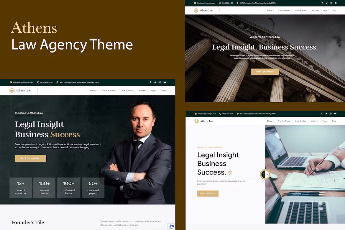 Law Agency WordPress Theme - Athens