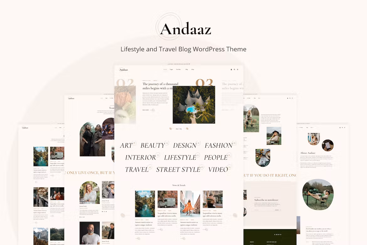 Lifestyle and Travel Blog WordPress Theme