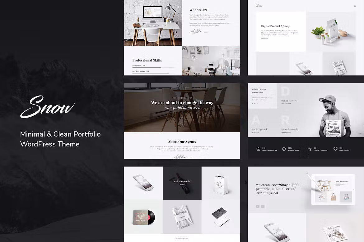 Minimal & Clean WordPress Portfolio Theme