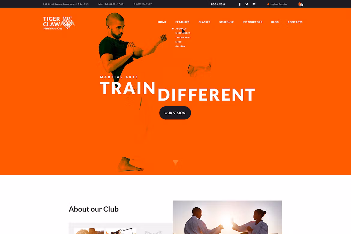 Modern Sharp & Bold Sports Wordpress Theme
