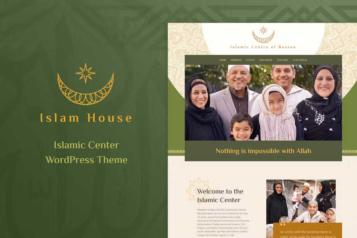Mosque and Religion WordPress Theme