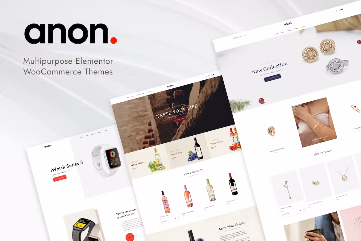 Anon is a super user-friendly, elegant and intuitive, yet super powerful multi-purpose WooCommerce theme built with Elementor page