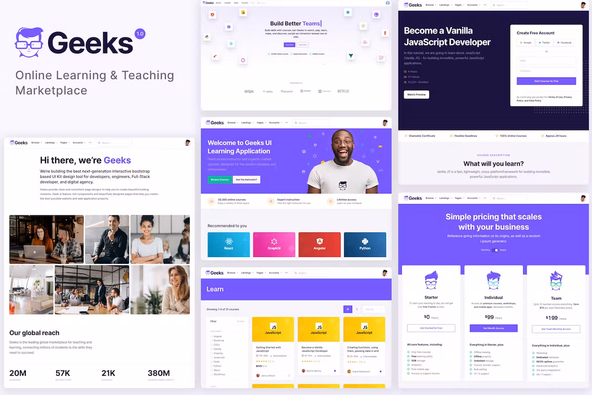 Online Learning Marketplace WordPress Them