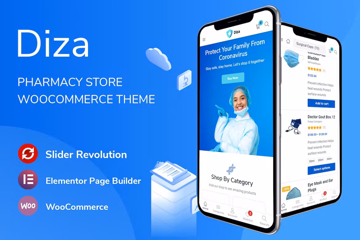 Pharmacy Store Elementor WooCommerce Theme