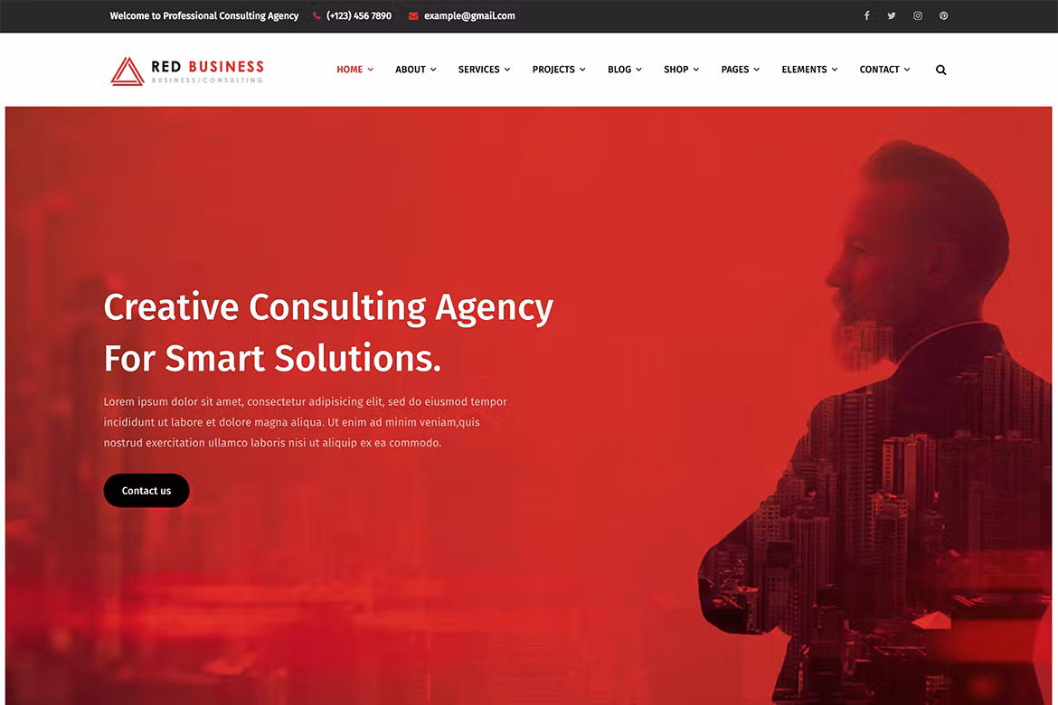 RedBiz - Finance & Consulting Multi-Purpose WordPr