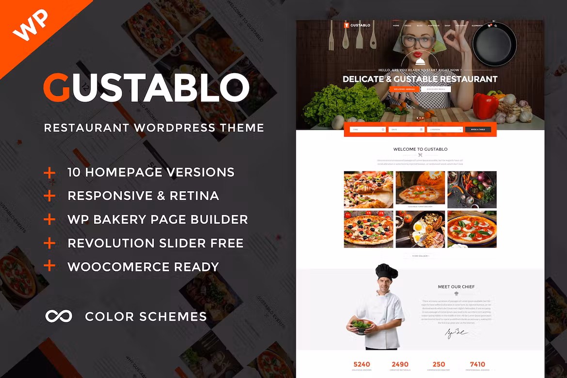 Restaurant & Cafe WordPress Theme