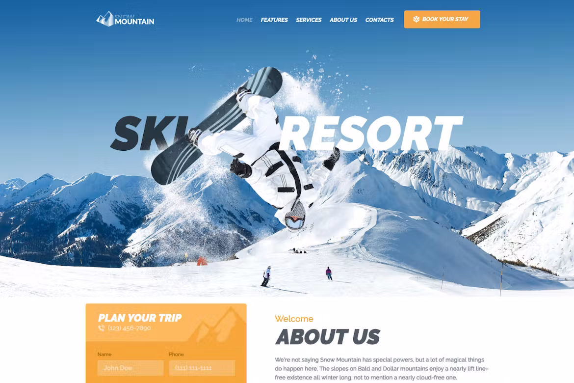 Ski Resort & Snowboard School WP