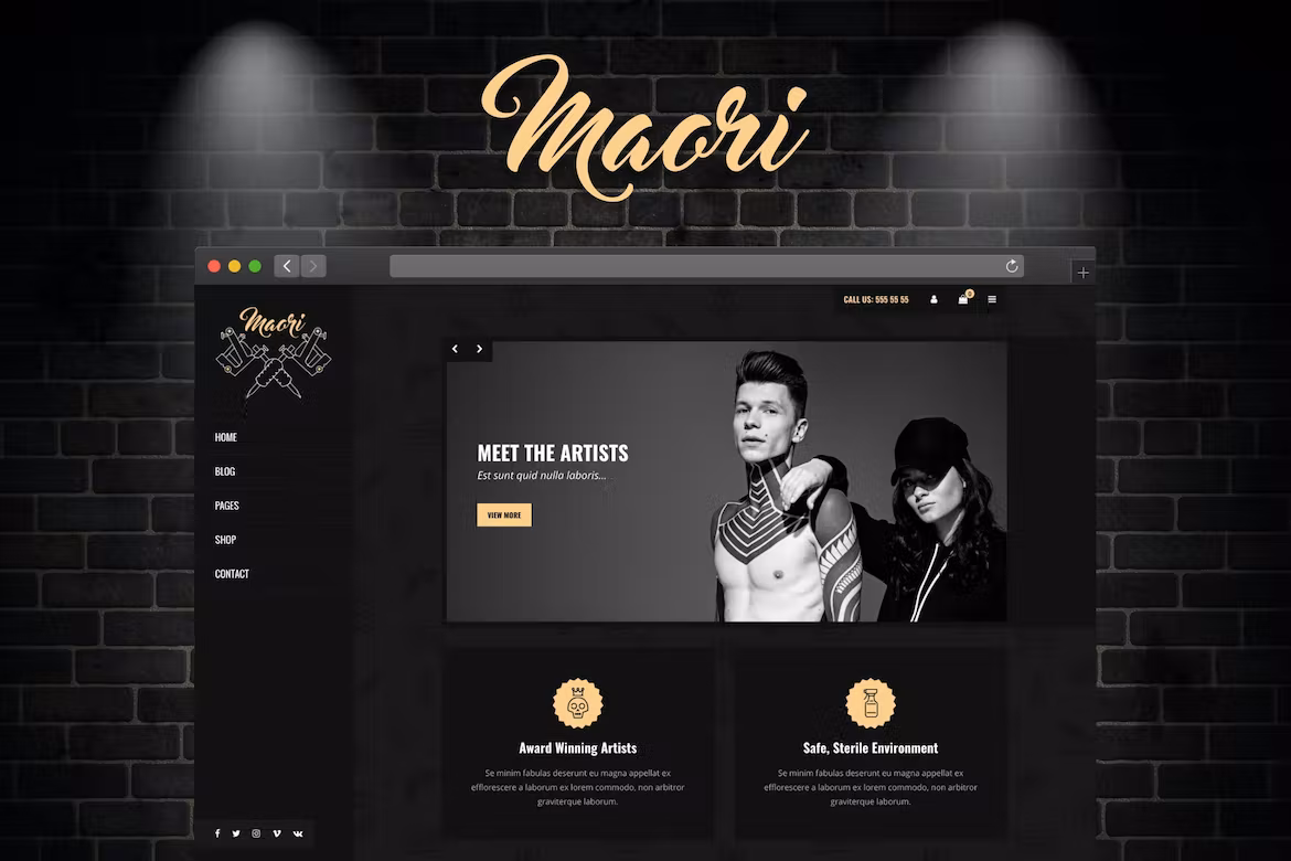 Tattoo Studio WordPress Theme