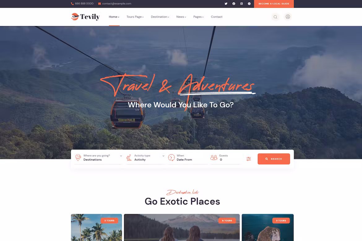 Travel & Tour Booking WordPress Theme