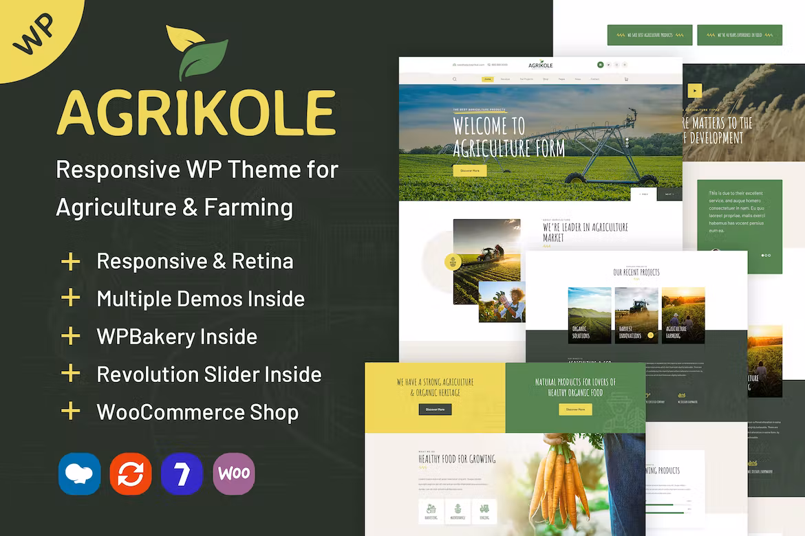 WordPress Theme for Agriculture Farms