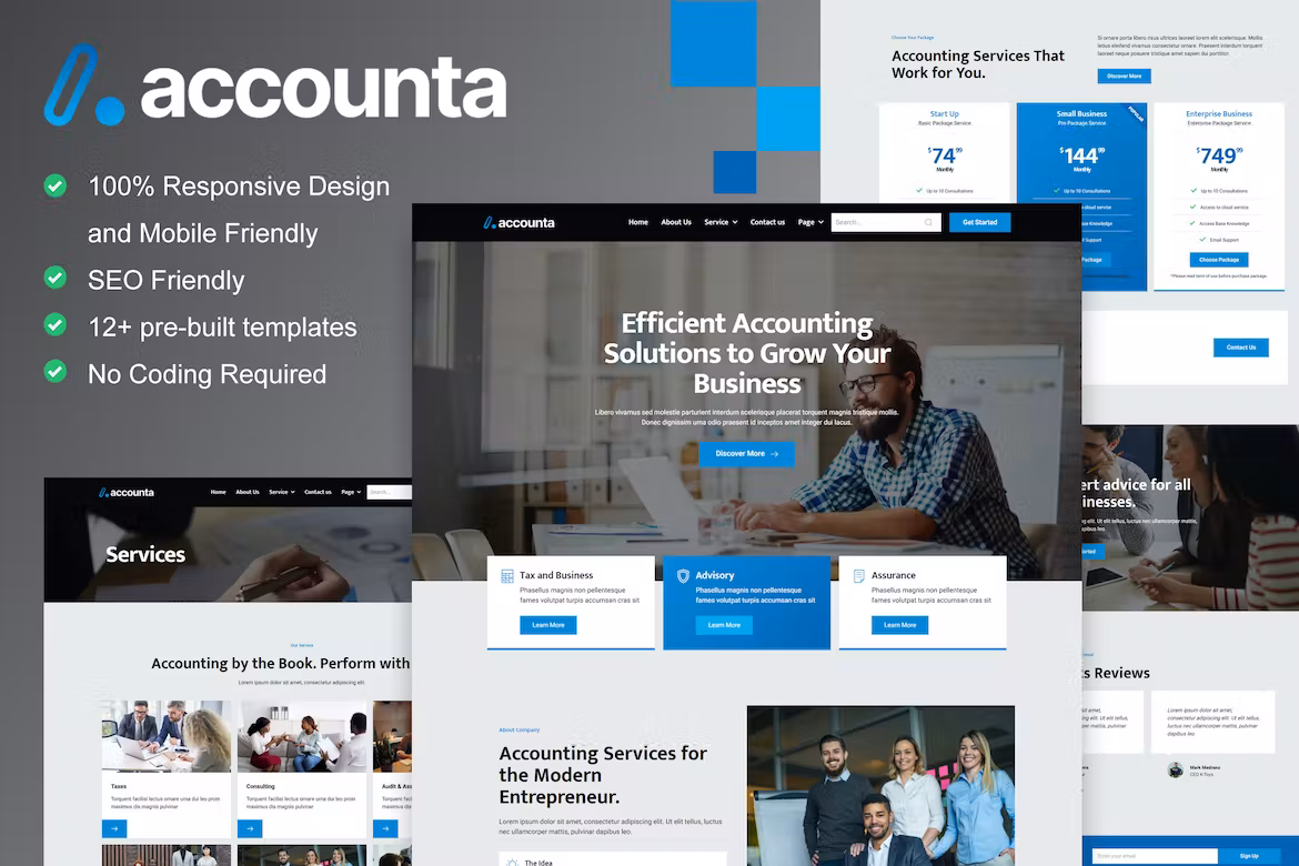 Accounting Firm Elementor Template Kit - Accounta