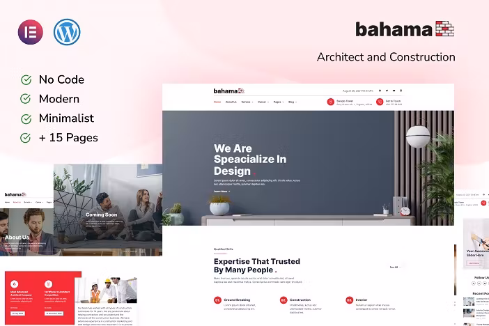 Architect Elementor Template Kit - Bahama Contractor