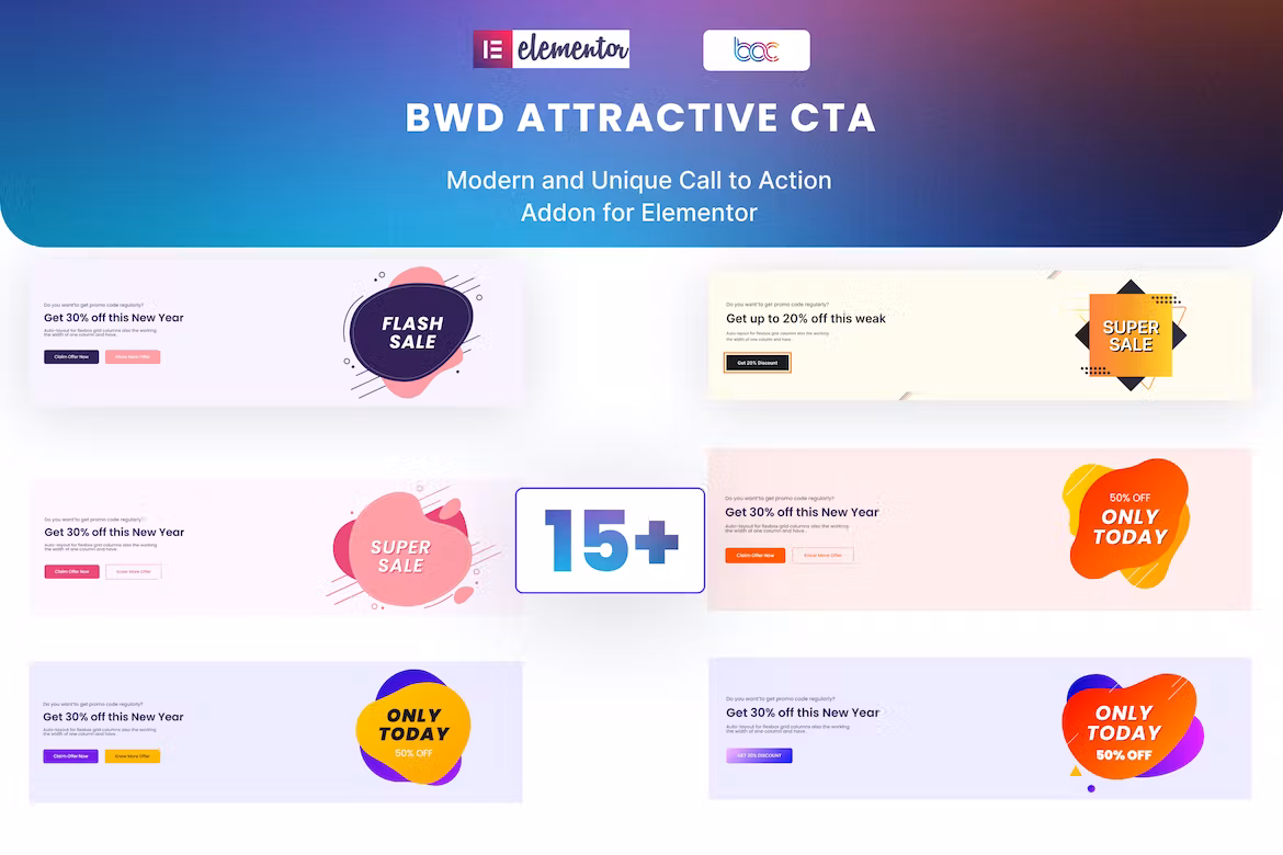 BWD Call to Action addon for elementor